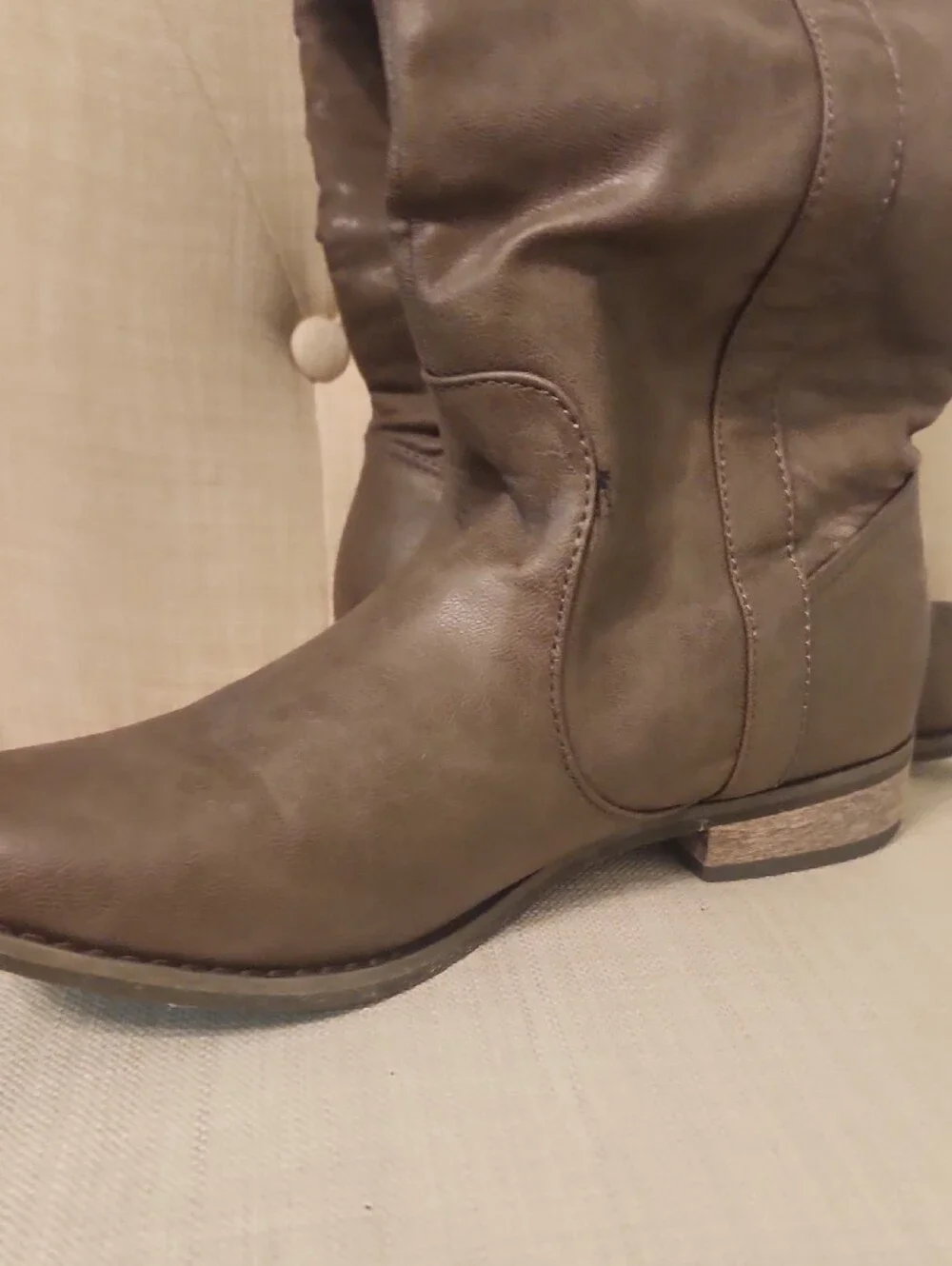 Rampage Taupe Over-the-Knee Slouch Boots